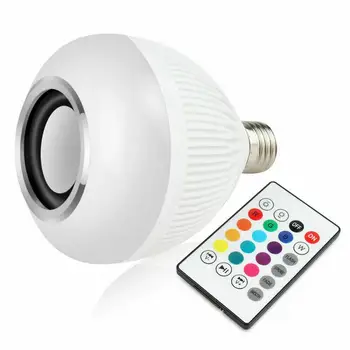 E27 Brezžični Bluetooth, LED Luči Zvočnik Žarnica Svetlobo Energetsko Učinkovitih Smart LED Luči RGB 12W Glasba Lučka za Rojstni dan Darila