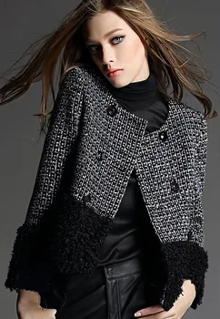 2016 abrigos mujer casaco feminino zimske ženske plašč poncho manteau femme ženski plašči Volne Mešanice feminino inverno mozaik