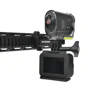 Delovanje Fotoaparata Strani Pištolo Mount Picatinny Železniškega Adapter Kit za Gopro Hero SONY FDX HDR Lovska Puška, Pištola Karabin Airsoft