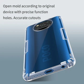 TPU Ohišje za Xiaomi Pocophone F2 Pro X3 NFC Ohišje Nillkin Narave Jasno, Mehko Silicij Mehko Kritje POCO X3 Primeru