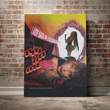 Platno Tiskanje Slik Lady Gaga Ariana Grande Wall Art Plakat Modularni Slike Dež, Ki Me Dnevno Sobo Sodoben Dom Dekor