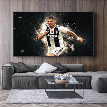 Nogometni Star Ronaldo Slika Platno Slikarstvo Retro Plakatov in Fotografij Cuadros Wall Art za Dnevni Sobi Doma Dekor (Brez Okvirja)
