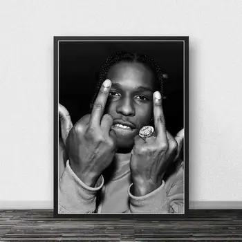ASAP Rocky Natisni Plakat Rapper Plakat Glasbe Star Hip Hop Rapper Tiskanja Stenske Slike Za Dnevni Sobi Doma Dekor