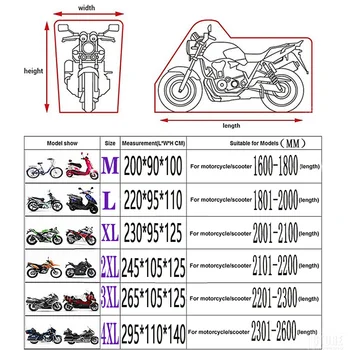 Motorno kolo pokrov nepremočljiva in UV zaščito off-road vozila kritje ZA Yamaha mt 03 ttr 250 tdm 900 sr 250 nmax 125