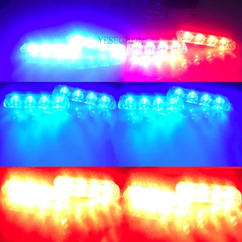 4X4 Stroboscope Led Ambulante Policijsko luč 12V Opozorilo Stroboskopske luči Auto Utripajoče LED DRL Gasilci Sili Avto Dan Luči