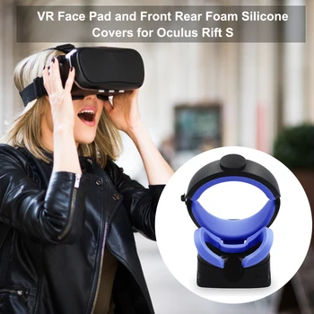 2020 3 In1 VR Obraz Pad &Spredaj Zadaj Pene Silikonski Pokrovi Za Oculus Rift S VR Očala Oči Masko za Obraz Maska za Kožo Razkol S Pripomočki