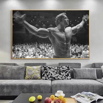 Arnold Schwarzenegger Bodybuilding Motivacijske Umetniško Platno Poster Tiskanje Fitnes Inspiracijske Slike Soba Stenski Dekor