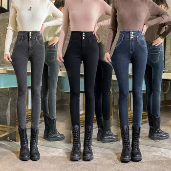 Ženske Suh Stretch Jeans Pomlad Novo Mama Moda Priložnostne Denim Svinčnik Hlače Čistega Bombaža blagovne Znamke Ženski Trendy Kavbojske Hlače