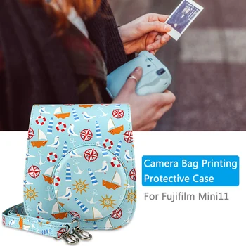 Ramenski Fotoaparat Zaščitna Primeru Pisane Vzorce Usnje Fotoaparat Torba za Instax za Polaroid Mini11 Primeru Torbice