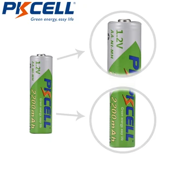 10PCS PKCELL AA 2200MAH baterija 1,2 V NIMH aa Polnilne Baterije 2A precharge LSD Baterije Ni-MH za Fotoaparat igrače