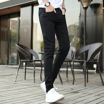 Debelo 2020 moda pomlad Poletje Priložnostne črno Bel street nositi keper hlače moški pontallon homme Suh Svinčnik hlače