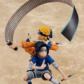 19 CM Naruto, Naruto Uzumaki Uchiha Sasuke Slika PVC Akcijski Anime Zbirka perifernih naprav Lutka Model Igrača GEM Naruto Sasuke Darila