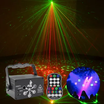 120 Vzorec RGB Disco Luči Romote Nadzor UV LED Laserska Projekcija Lučka Mini USB Razsvetljavo Doma svate KTV DJ Lučka