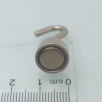 XICIMAG 4PCS dia12mm majhen, Močan Magnet, ki je Imetnik s kavljem vertikalne sile 3.2 Kg Neodymium redkih zemeljskih Magnetnih Kljuke magneti
