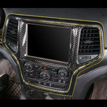 Za Jeep Grand Cherokee 2011-2018 ABS Ogljikovih Vlaken/chrome Avto Notranjosti sredinski Konzoli, GPS Navigator kritje Trim Avtomobilska dodatna oprema 1