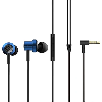 Original Xiaomi Slušalke Singal Dvojno Dinamične Slušalke 3.5 mm V uho Bas Stereo Čepkov Žično Nadzor Z Mic