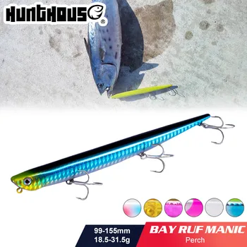 Hunthouse bay ruf manično fishing lure svinčnik vabe potopu 99mm 18.5 g 155mm 31,5 leta g izvora kavelj za brancin bluefish ostriž