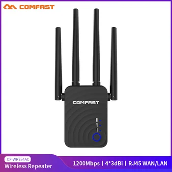1200Mbps COMFAST CF-WR754AC WIFI Vmesnik 2.4 G&5G Usmerjevalnik Wireless Extender Signal za Ojačevalec Wifi Obseg 4*3dbi Antena