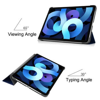 Magnetni smart Ohišje Za iPad Zraka 4 10.9 2020 PU usnje Stojalo flip primeru Za Apple iPad Zraka 4. generacija Težko Pokrivajo Primeru Funda
