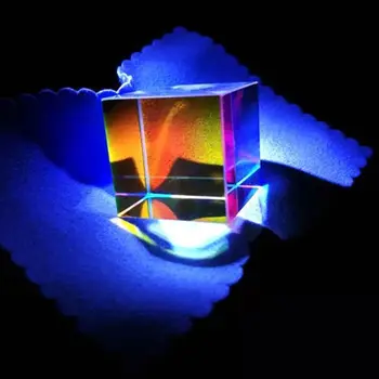 Barvita Combiner Splitter Križ Napolnjene s Kocko RGB Prizmo Optično Steklo, Trikotna Prizma za Poučevanje Spektra Svetlobe Fizika 20 mm