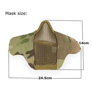 Vojaške Airsoft Obraz Maska za Dihanje Nizko karbonsko Jeklo Očesa Zaščitna Streljanje Paintball Maska Vojske Taktično Pol Masko