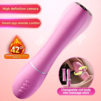 Pametni APP Remote Control Endoskopijo Vagina Thruster G-Spot Vibrator Skok Jajce Massager Klitoris Stimulator Sex Igrače Fotoaparat