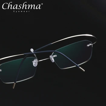 Ultra-lahkega Titana Rimless Očal Okvir Moških Recept Očala Ženske Kratkovidnost Očala Očala z Dioptrije