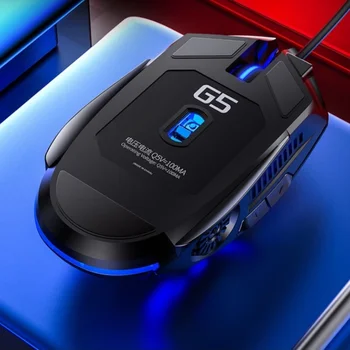 Najnovejši G5 Strokovno Ergonomska Gaming Miška 7 Barvo Ozadja USB Žična Tiho Miško Za Gamer 3200 Dpi Miši Za RAČUNALNIK/Prenosnik