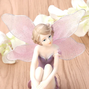 Smole Angel Okraski Dekle Kreativna Darila, Ki Smolo Angel Okraski Doma Dekor Miniaturni Flower Fairy Figurice Poroka Dekoracija