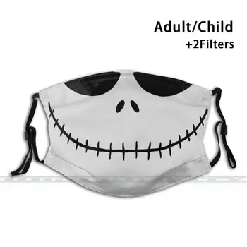 Skellington Nasmeh 3d Tiskanja za Večkratno uporabo Usta Masko Stroj Filter Proti Prahu Masko Halloween Kostumi Za Ženske