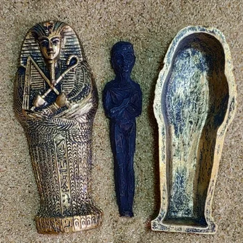 Egiptovski Kralj Miniaturni Model, Doma DecorationPharaoh Sarkofaga Krsto Z Mumija Figur Kip Miniaturni Sandplay Dekor