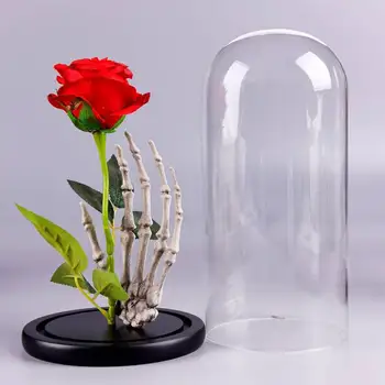 Poroka Rose Darila Romantično Umetne Vrtnice z Lampshade Valentinovo z Okostje Roko Leseno Osnovo Doma Dekor