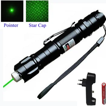 High Power Laser Kazalec 1000m 5mW Zelena Visi-tip Prostem Dolge Razdalje Laser Pogled Laserji Pogled z Polnilnik +18650 baterijo
