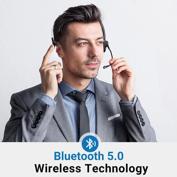Langsdom H3 Brezžični klicni Center Slušalke Bluetooth 5.0 Brezžični Kamiondžija Slušalke Z Mikrofonom za prostoročno telefoniranje Slušalke Za Telefon, RAČUNALNIK