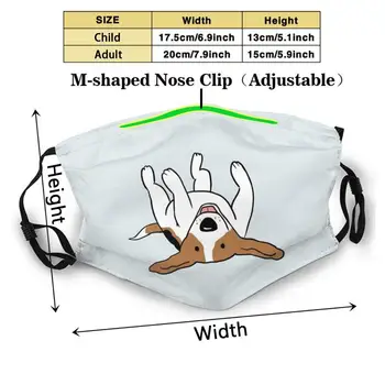 Brez skrbi Beagle 3d Tiskanja za Večkratno uporabo Usta Masko Stroj Filter Proti Prahu Masko Beagle Pes hišnih Živali Srčkan