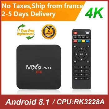 MX9pro Android 8.1 Smart TV Box 1GB, 8GB RK3228A Cortex A53 2.4 G Wifi 100M LAN MX9 Pro 3D, 4K Media Player Android Set Top BOX