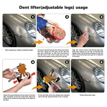 PDR Paintless Dent Popravilo Avto Dent Orodje za odstranjevanje barve karoserije Vleče Dent Kompleti, da Odstranite Udrtine
