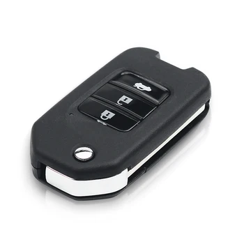 Dandkey 3 Gumbi, Smart Remote Key Fob Nerezane Rezilo Primeru Za Honda Civic Mesto Fit HR-V XR-V Flip Auto Original Avto Ključ Lupini