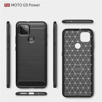 Mehko Ogljikovih Vlaken Primeru Za Motorola Moto G9 Moč Primeru G8 Moč Lite Plus Igrajo Pokrov Zaščitni Telefon Odbijača Za Moto G9 Moč