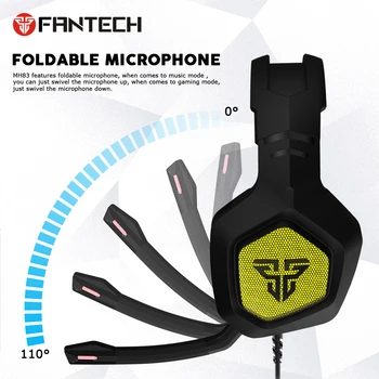 FANTECH MH83 3,5 MM Jacl&USB Slušalke Z Mikrofonom, LED Žično Gaming Slušalke Za PS4 PC Slušalke Igralec Računalnik Slušalke
