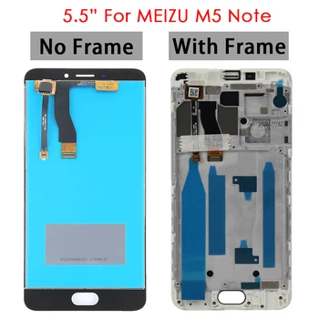 Original Za Meizu M5 Upoštevajte, M621H LCD-Zaslon na Dotik z Okvirjem Za Meizu M5 M611H LCD Zaslon Za MEIZU M5S /M5S mini M612H