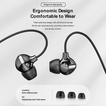 ROCK 3,5 mm V Uho Obsidian Stereo Slušalke Čelada Slušalke Za iPhone, iPad, Samsung Xiaomi Luksuzni Čepkov Z Mic Žično