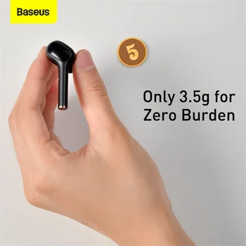 Baseus W06 TWS Bluetooth 5.0 Slušalke aptX Brezžični Čepkov CVC Hrupa Preklic Podpirajo Brezžično Polnjenje, 300h baterije