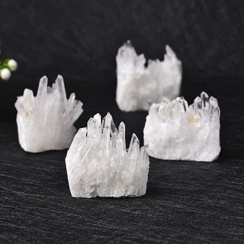 1PC Naravno Bela Crystal Grozdov Quartz Crystal Zdravje Zdravljenje Reiki Kamni Kristali Točke Vzorcu Doma Dekoracijo Raw Kristali