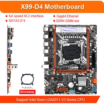 JINGSHA X99 D4 Placa znanja con Xeon E5 2673 V3 LGA2011-3 CPU 2 kos X 8GB = 16GB 2400MHz DDR4 de memoria nastavite m-atx M. 2 SSD