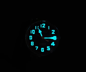 Sapphire kristalno 43mm zeleni gumb za izbiranje svetlobne oznake bronasto primeru vinatge Galeb ST2130 avtomatsko gibanje moške poskusni potop watch