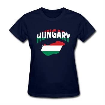 Ženska Novo Madžarsko Zastavo T-shirt Madžarska Zemljevid Vijak Vratu Kostume Poceni Cene, Siva Ustvarjalca Ženska O-vratu Moda Priložnostne Bombaž