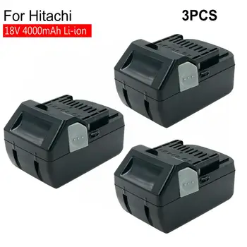 3PCS ročna Orodja Zamenjava Baterije 18V 4000 mah Li-ion za Hitachi Baterija za ponovno Polnjenje BSL1830 BSL1840 BSL1815 DS18DSL