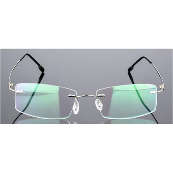 Ultra-lahkih Kovin Rimless Očala Moški Ženske Multi Color Flexiable Ogledalo Optični Okvir Recept Zložljive Eye Glasses A1