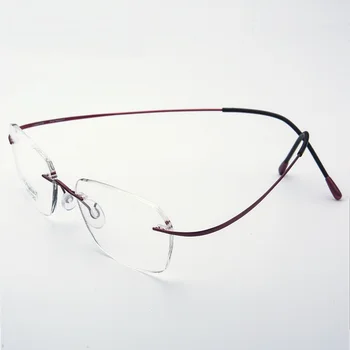 B titanium rimless okvirji 858 ultra-lahkih moški ženske čistega titana očala okvirji moški optičnih očal ženski spektakel okvir
